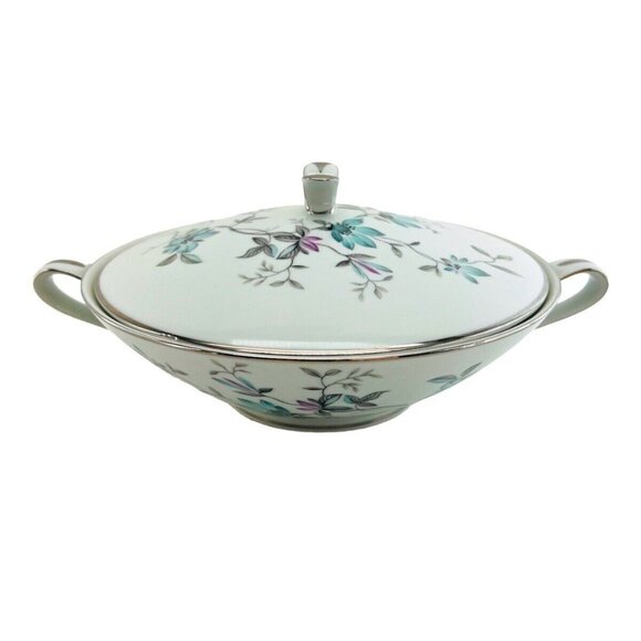 Noritake Lorene Round Covered Vegetable Dish Floral Handled #5764 Retired - Picture 15 of 15